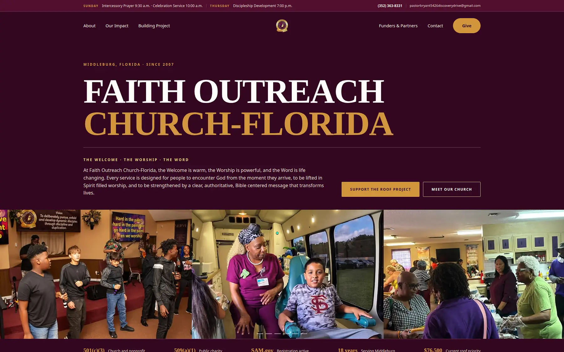 Faith Outreach Church, client reference